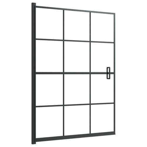 Bruseafskærmning 100x140 cm sikkerhedsglas sort
