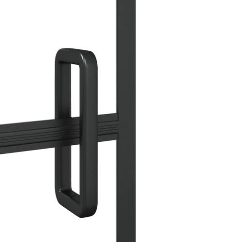 Bruseafskærmning 100x140 cm sikkerhedsglas sort