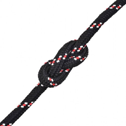 Marinereb i polypropylen 16 mm - 50 m, sort