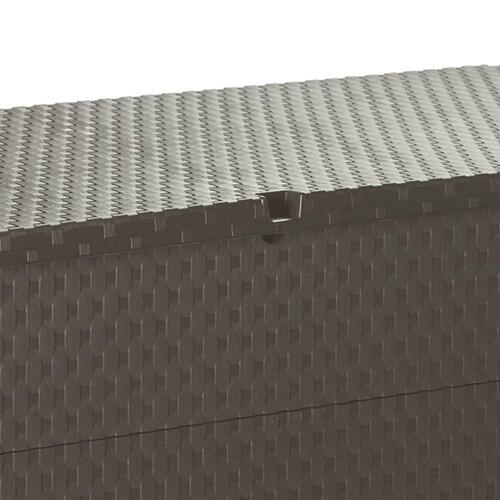 Udendørs opbevaringkasse 120x56x63 cm polyrattan brun