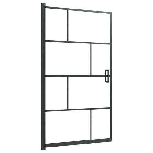 Bruseafskærmning 80x140 cm sikkerhedsglas sort