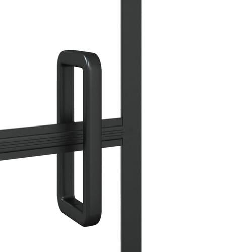 Bruseafskærmning 80x140 cm sikkerhedsglas sort