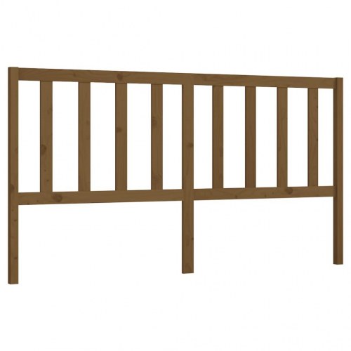 Sengegavl 206×4×100 cm i massivt fyrretræ - gyldenbrun