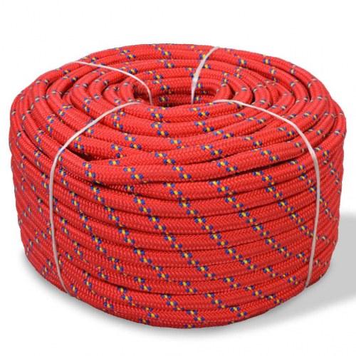 Marinereb i polypropylen 12 mm 250 m - rød