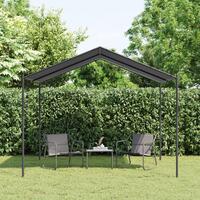 Pavillon 3x3 m stål og stof antracitgrå