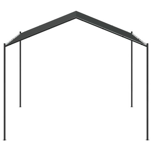 Pavillon 3x3 m stål og stof antracitgrå