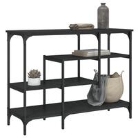 Konsolbord med hylder 100x35x75 cm sort