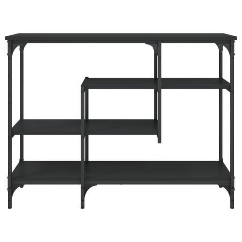 Konsolbord med hylder 100x35x75 cm sort