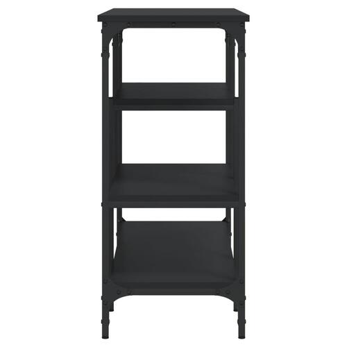 Konsolbord med hylder 100x35x75 cm sort