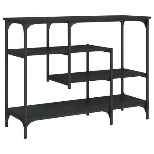 Konsolbord med hylder 100x35x75 cm sort