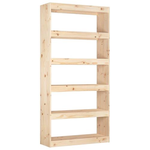 Bogreol/rumdeler 80x30x167,4 cm massivt fyrretræ