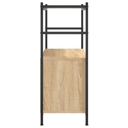 Bogreol 80x30x78,5 cm konstrueret træ og jern sonoma-eg
