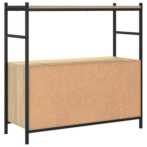 Bogreol 80x30x78,5 cm konstrueret træ og jern sonoma-eg