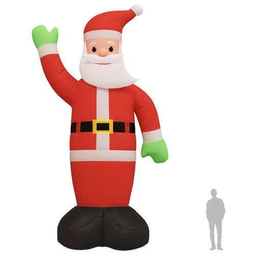 Oppustelig julemand med LED-lys 820 cm