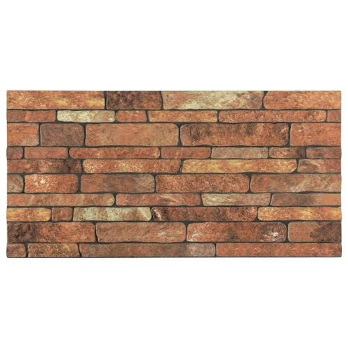 3D-vægpaneler 10 stk. murstensdesign EPS brun