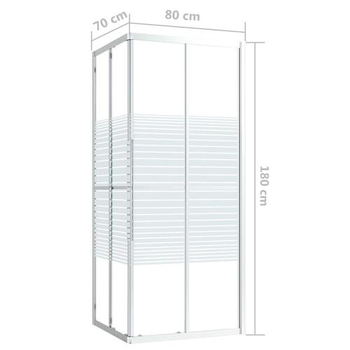 Brusekabine 80x70x180 cm sikkerhedsglas