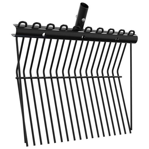 Fork 18 tænder stål sort