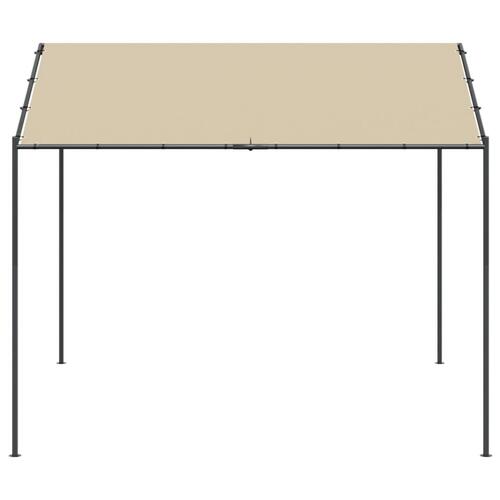 Pavillon 3x3 m stål og stof beige