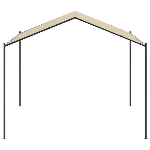 Pavillon 3x3 m stål og stof beige