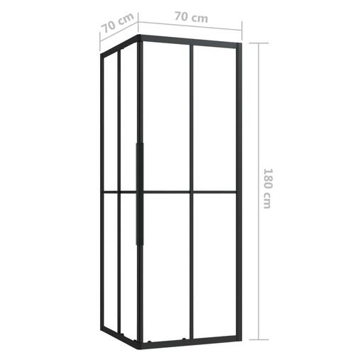 Brusekabine 70x70x180 cm sikkerhedsglas