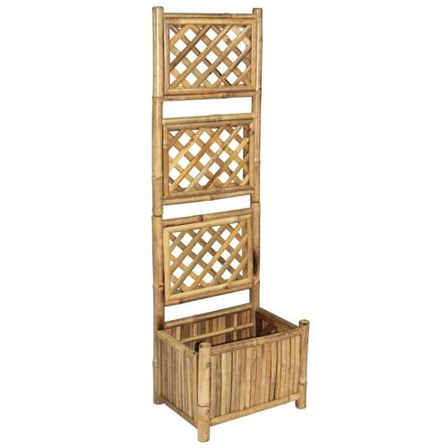 Forhøjet plantekasse til haven med espalier 40 cm bambus