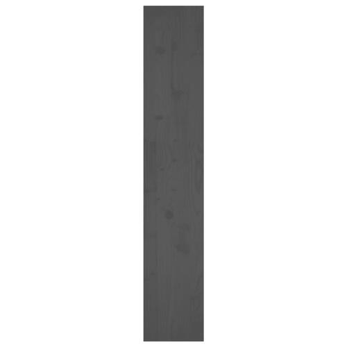 Bogreol/rumdeler 80x30x167,4 cm massivt fyrretræ grå