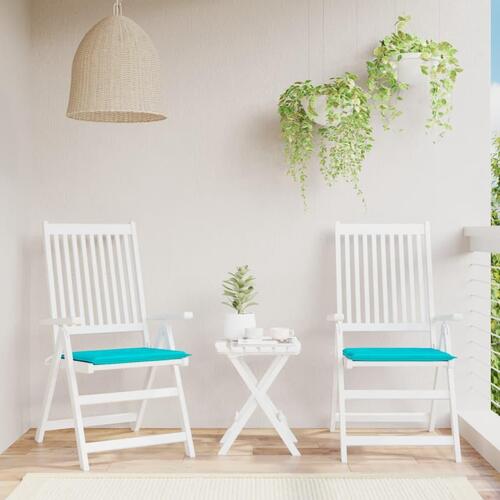 Hynder til havestol 2 stk. 40x40x4 cm stof turkis