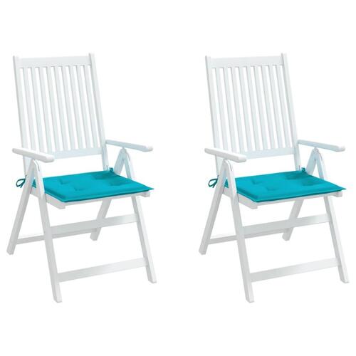 Hynder til havestol 2 stk. 40x40x4 cm stof turkis
