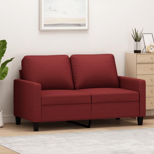 2-personers sofa 120 cm stof vinrød
