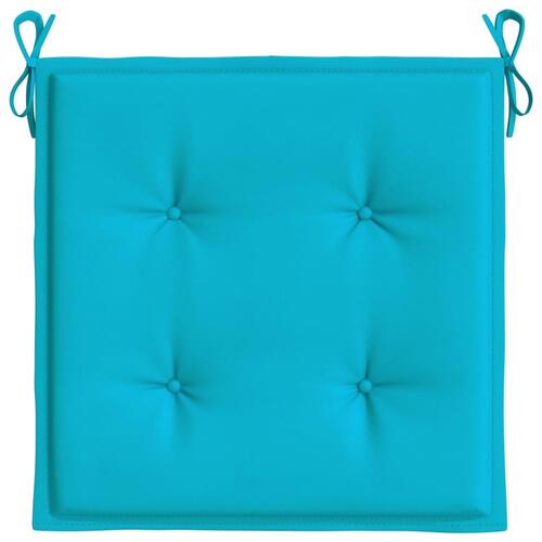 Hynder til havestol 2 stk. 40x40x4 cm stof turkis