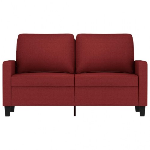 2-personers sofa 120 cm stof vinrød