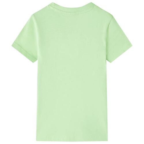 T-shirt til børn str. 140 limegrøn