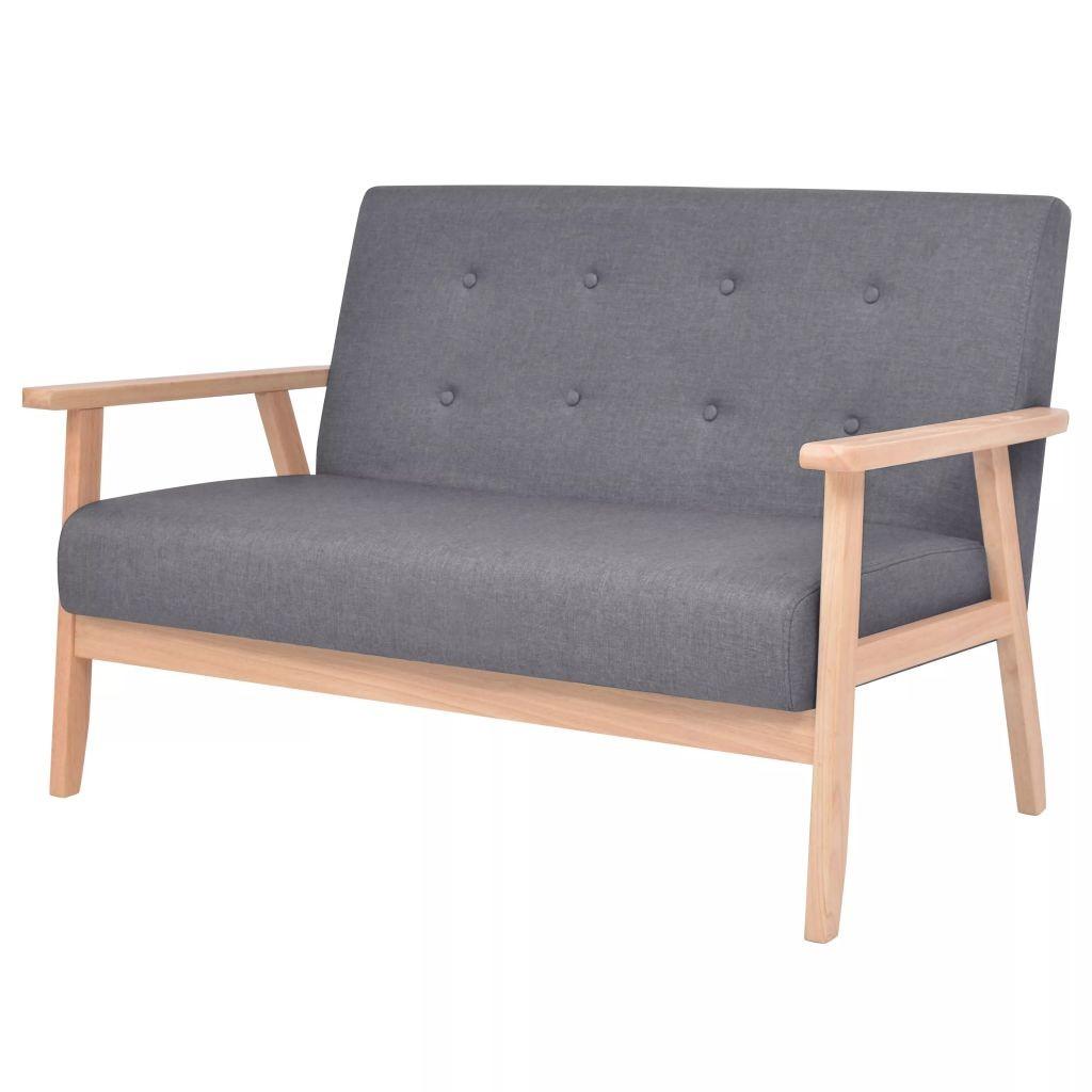 2-personers sofa i stof mørkegrå