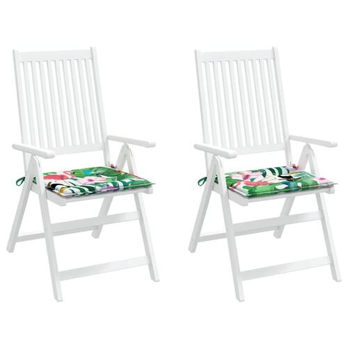 Hynder til havestol 2 stk. 50x50x4 cm stof flerfarvet