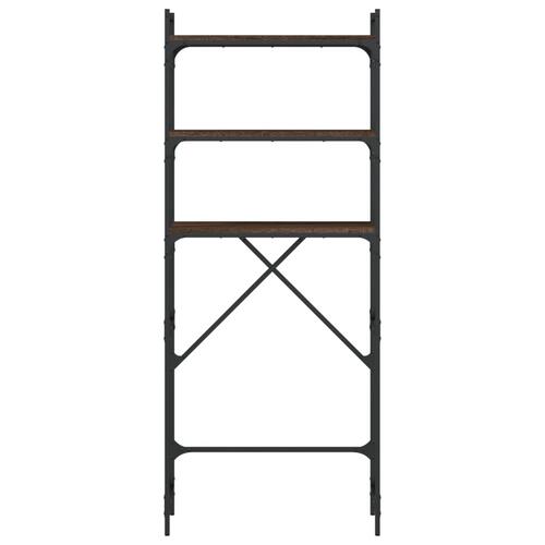 Vaskemaskinereol 67x25x163 cm konstrueret træ brunt egetræ