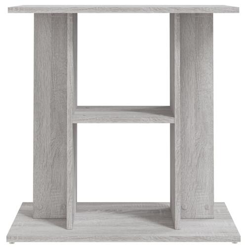 Akvariebord 60x30x60 cm konstrueret træ grå sonoma-eg