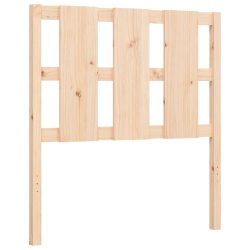 Sengeramme med sengegavl 100x200 cm massivt træ