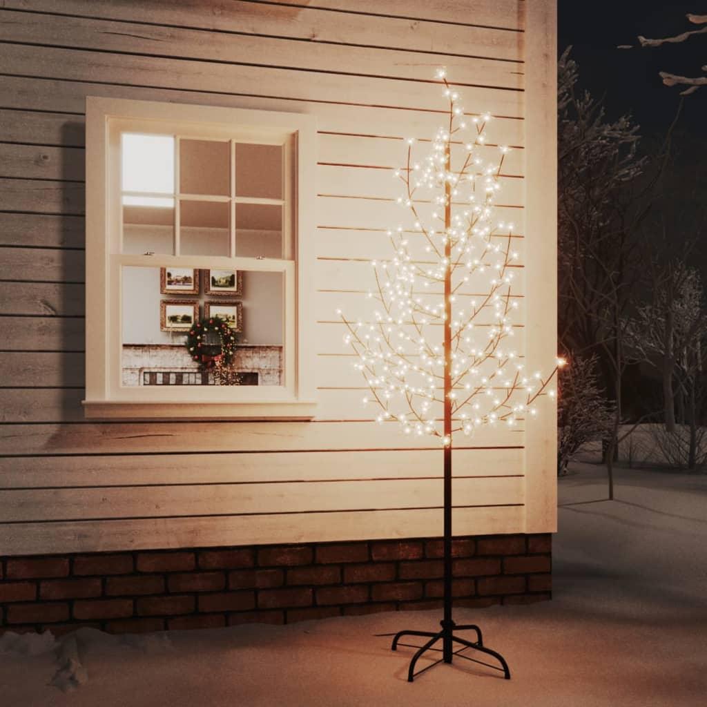 Kirsebærtræ med LED-lys 220 cm 220 LED'er varmt hvidt lys