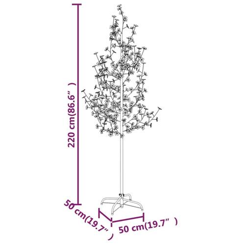 Kirsebærtræ med LED-lys 220 cm 220 LED'er varmt hvidt lys