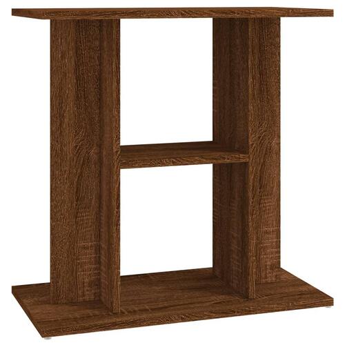Akvariebord 60x30x60 cm konstrueret træ brun egetræsfarve