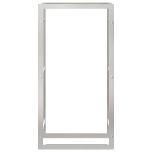 Brændestativ 80x28x154 cm rustfrit stål
