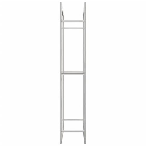 Brændestativ 80x28x154 cm rustfrit stål