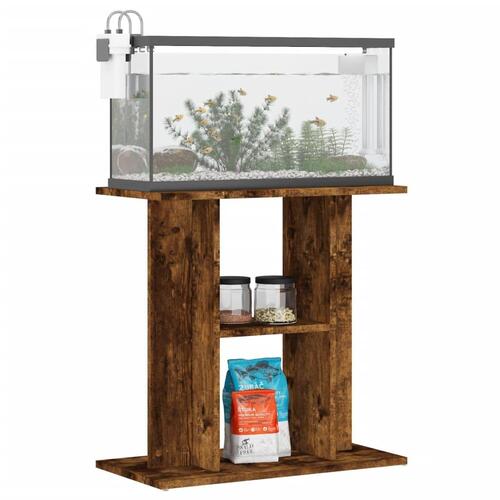 Akvariebord 60x30x60 cm konstrueret træ røget egetræsfarve