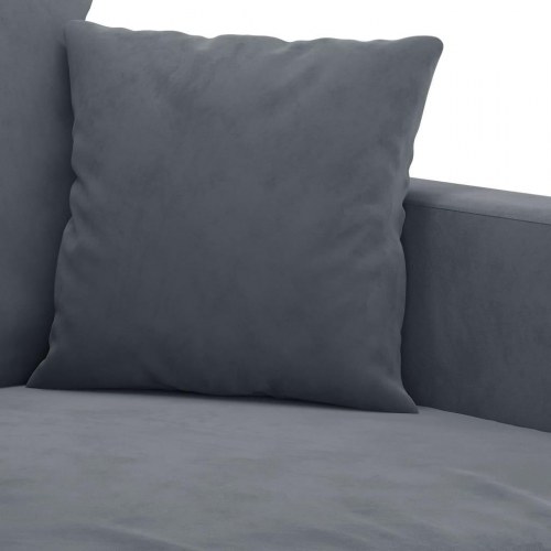 2-personers sofa i fløjl - mørkegrå, sædebredde 140 cm