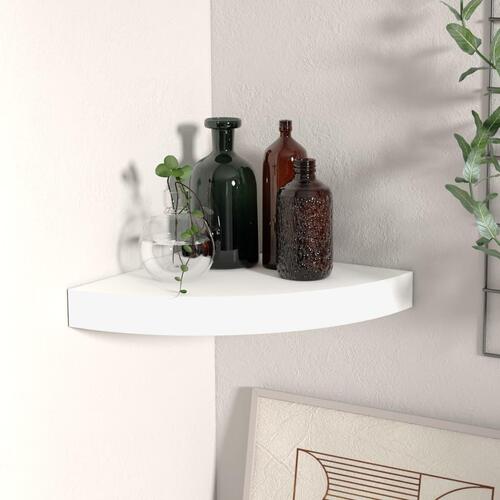 Hjørnehylde 25x25x3,8 cm MDF hvid
