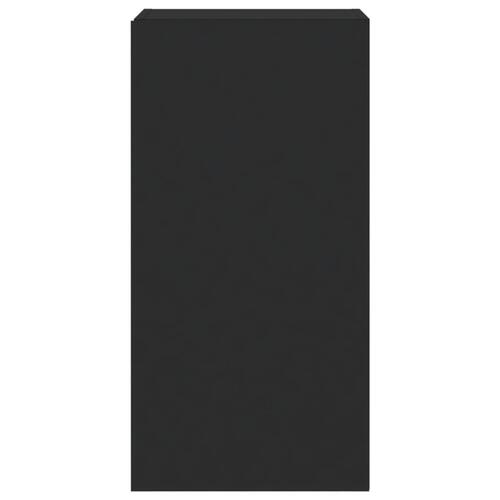 Væghængt tv-bord med LED-lys 40,5x35x80 cm sort