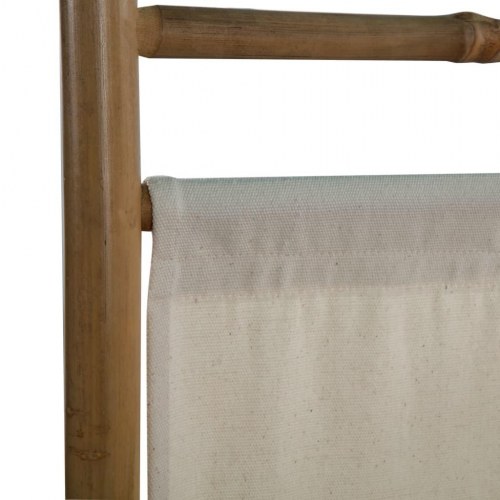 Foldbar 4-panels rumdeler bambus og kanvas 160 cm