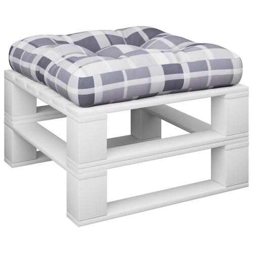 Pallehynde 50x50x12 cm stof gråternet