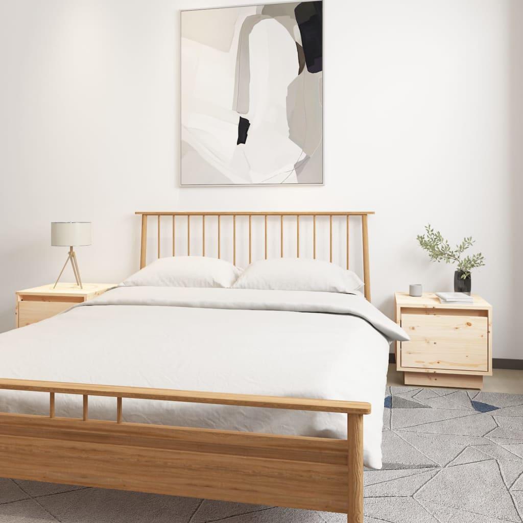 Sengeborde 2 stk. 35x34x32 cm massivt fyrretræ