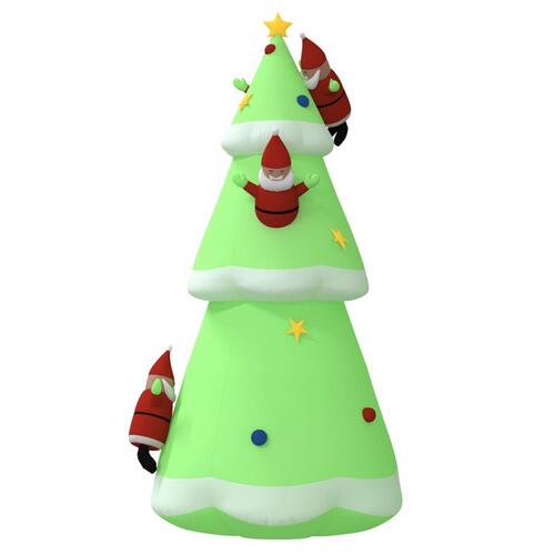 Oppusteligt juletræ med LED-lys 500 cm